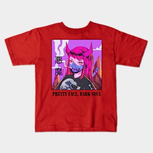 Pretty Face, Dark Soul || V2 Kids T-Shirt